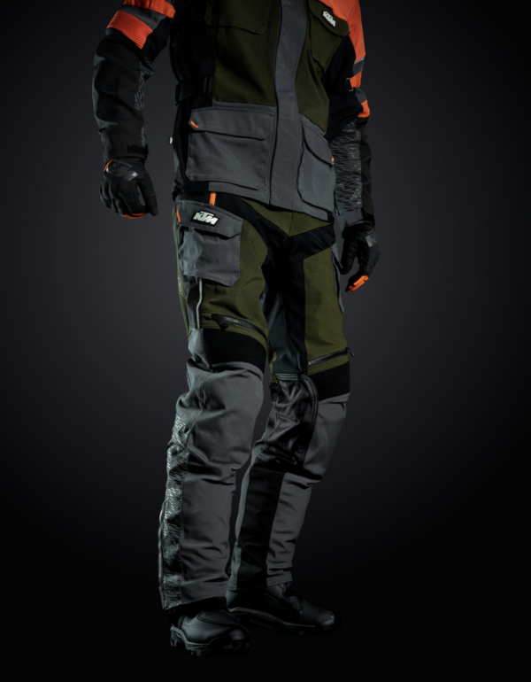 Orange green and grey Trousers
